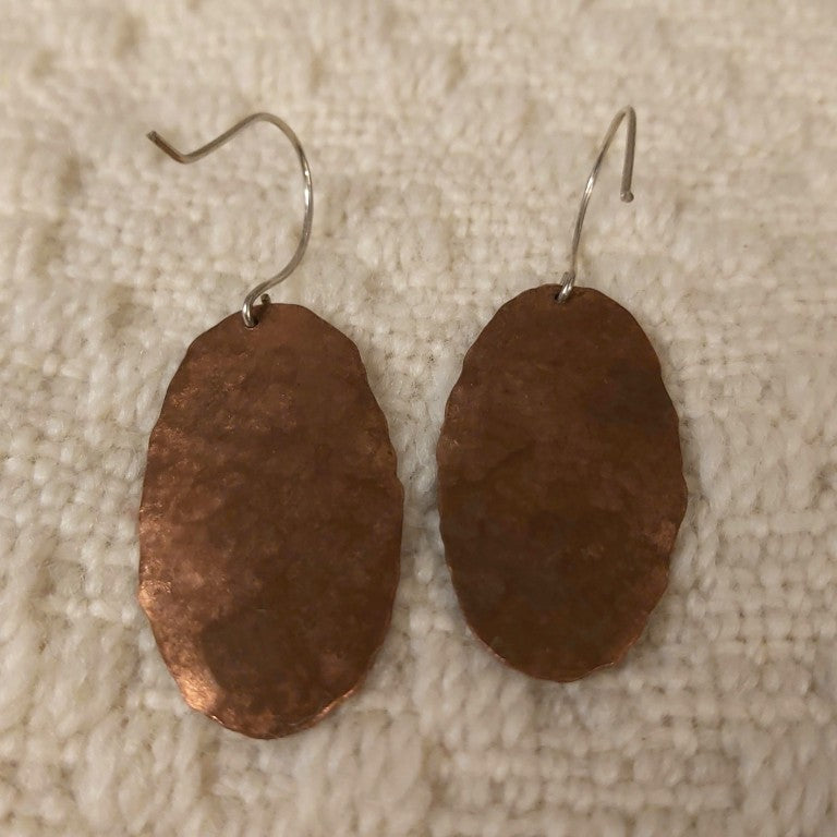 Hammered Copper Earrings