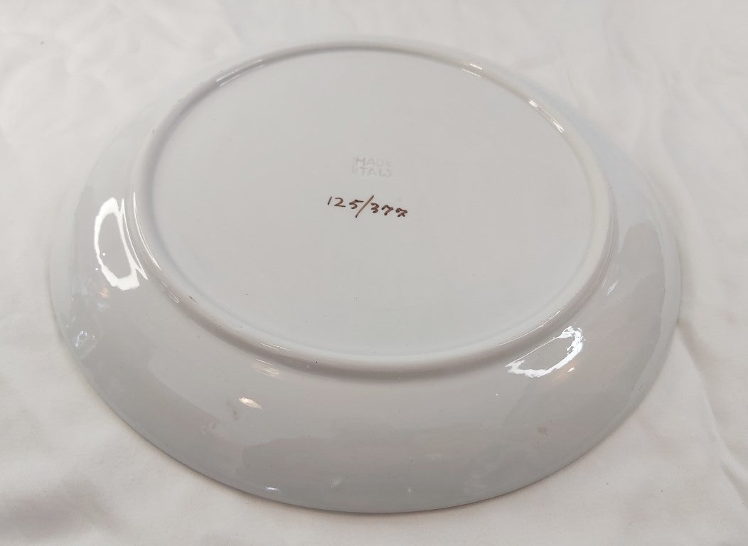 Roses Platter / Cake Plate Hand Painted in Italy