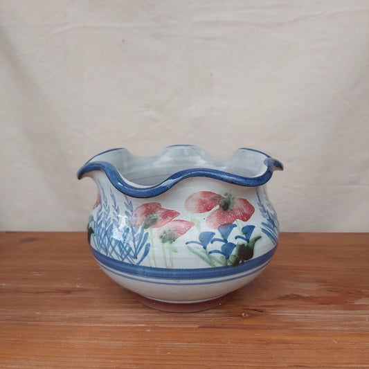 Vintage Honor Hussey Studio Pottery Floral Planter