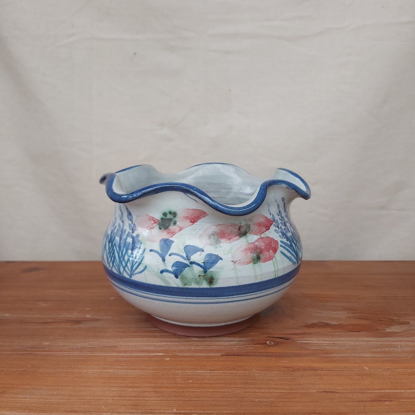 Vintage Honor Hussey Studio Pottery Floral Planter