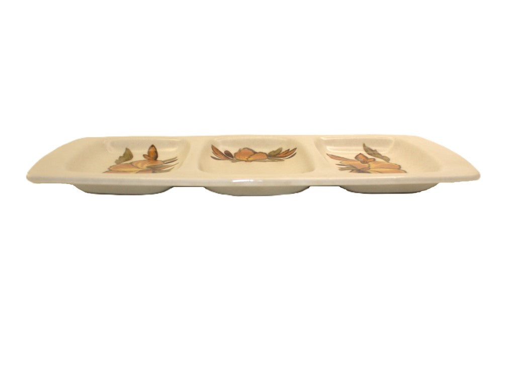 70's Royal Worcester Palissy 3 Part Serving Dish Vintage