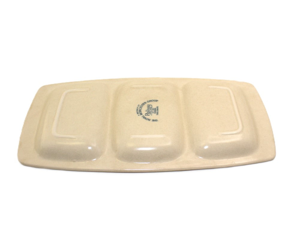 70's Royal Worcester Palissy 3 Part Serving Dish Vintage