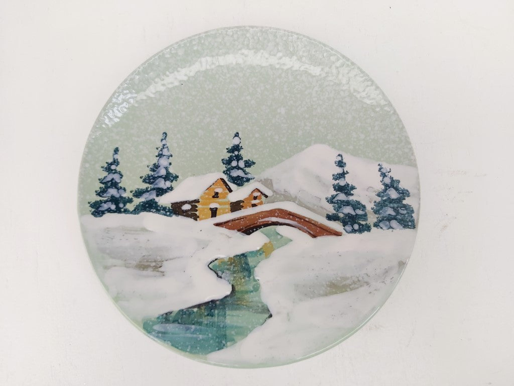 Italian Winter Scene Decorative Plate