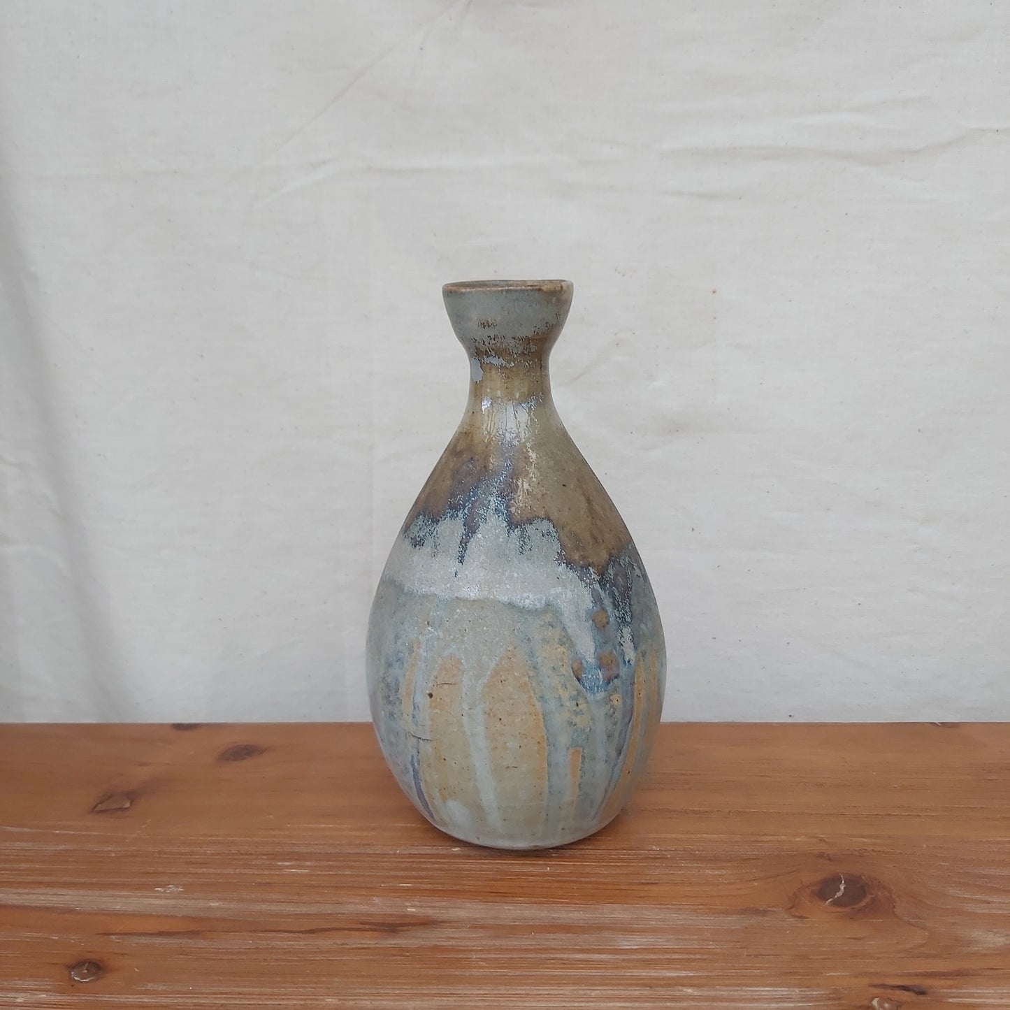 Japanese Sake Bottle Style Studio Pottery Vase