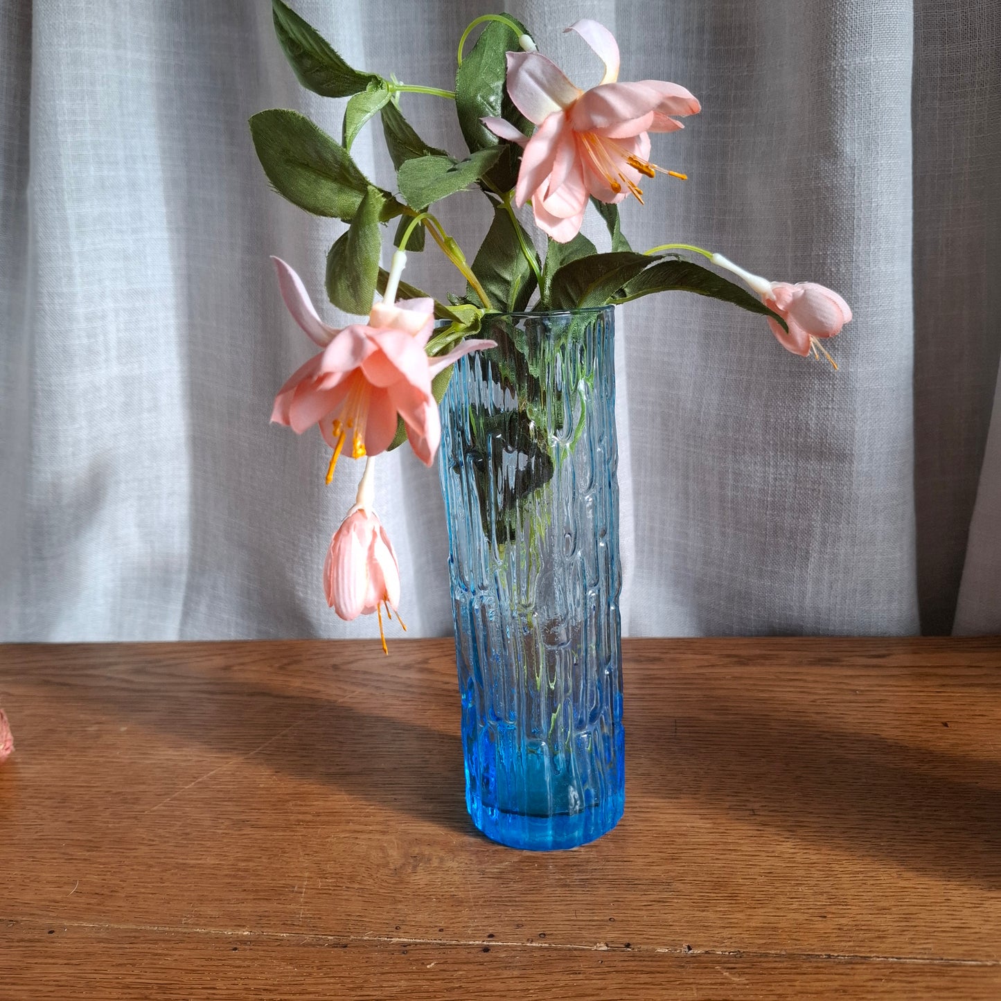 Kemple Cobalt Blue Bark Glass Vase or Highball
