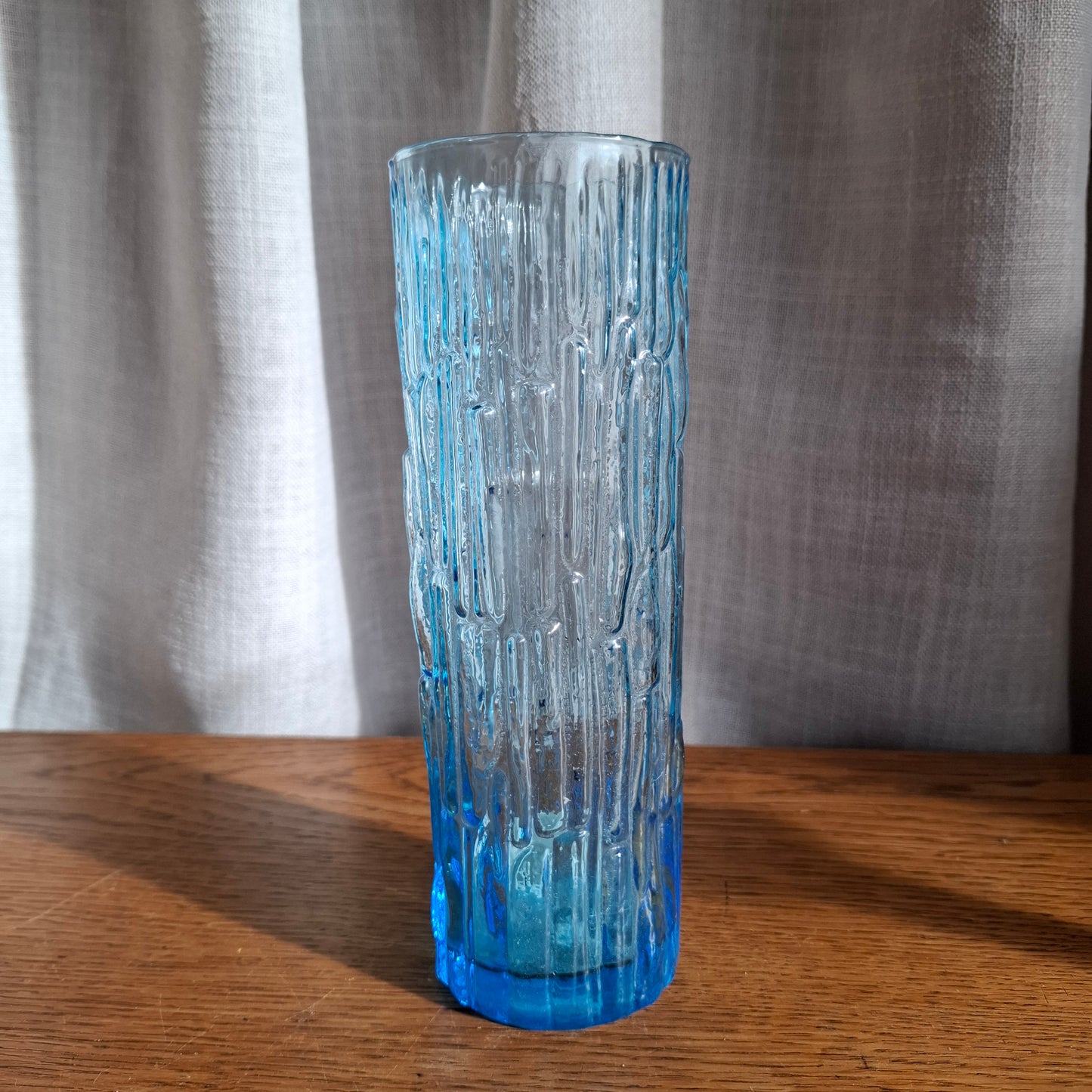 Kemple Cobalt Blue Bark Glass Vase or Highball