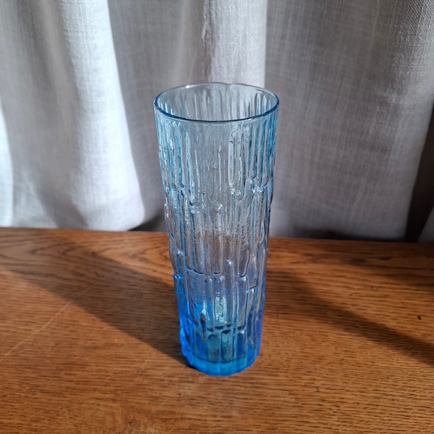 Kemple Cobalt Blue Bark Glass Vase or Highball