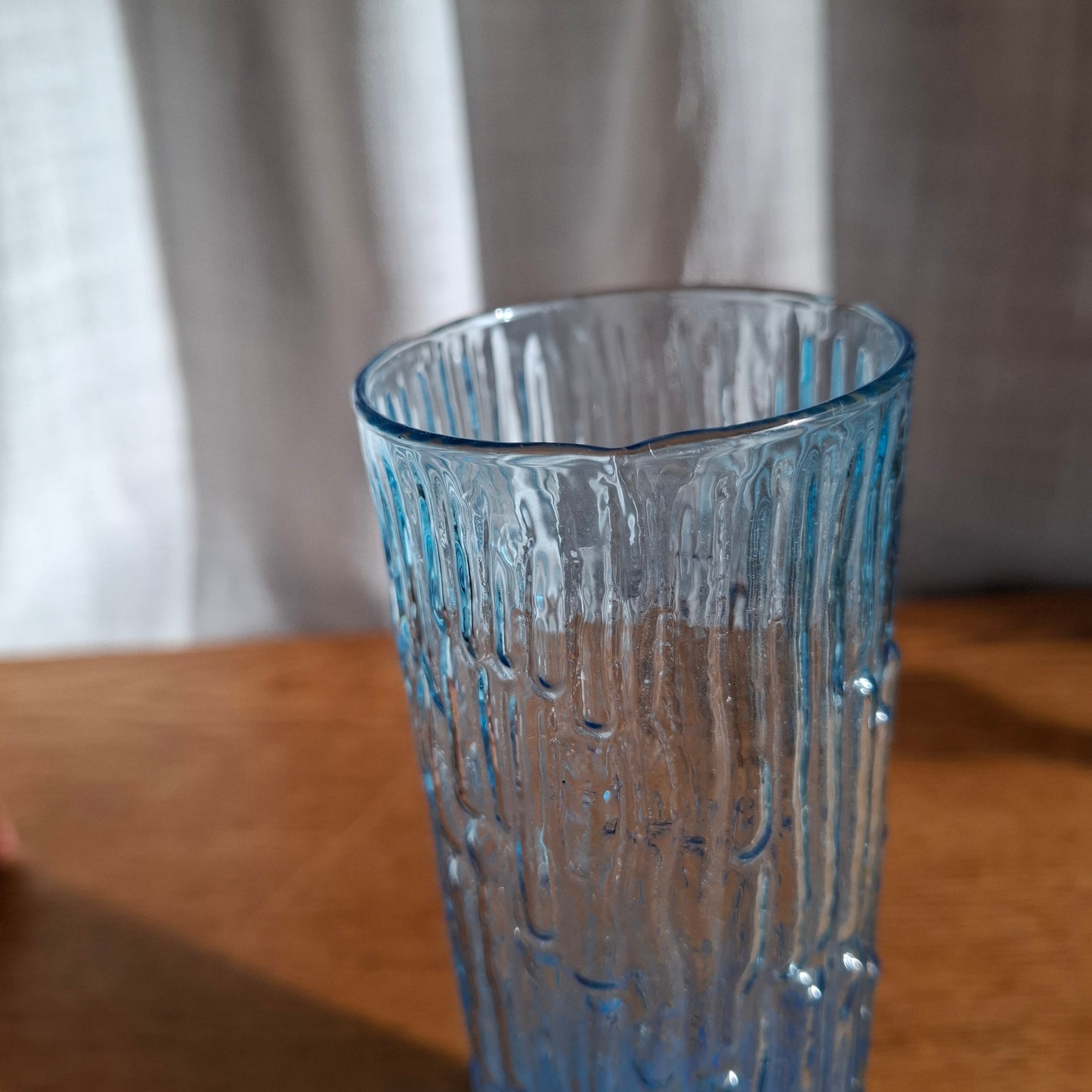 Kemple Cobalt Blue Bark Glass Vase or Highball