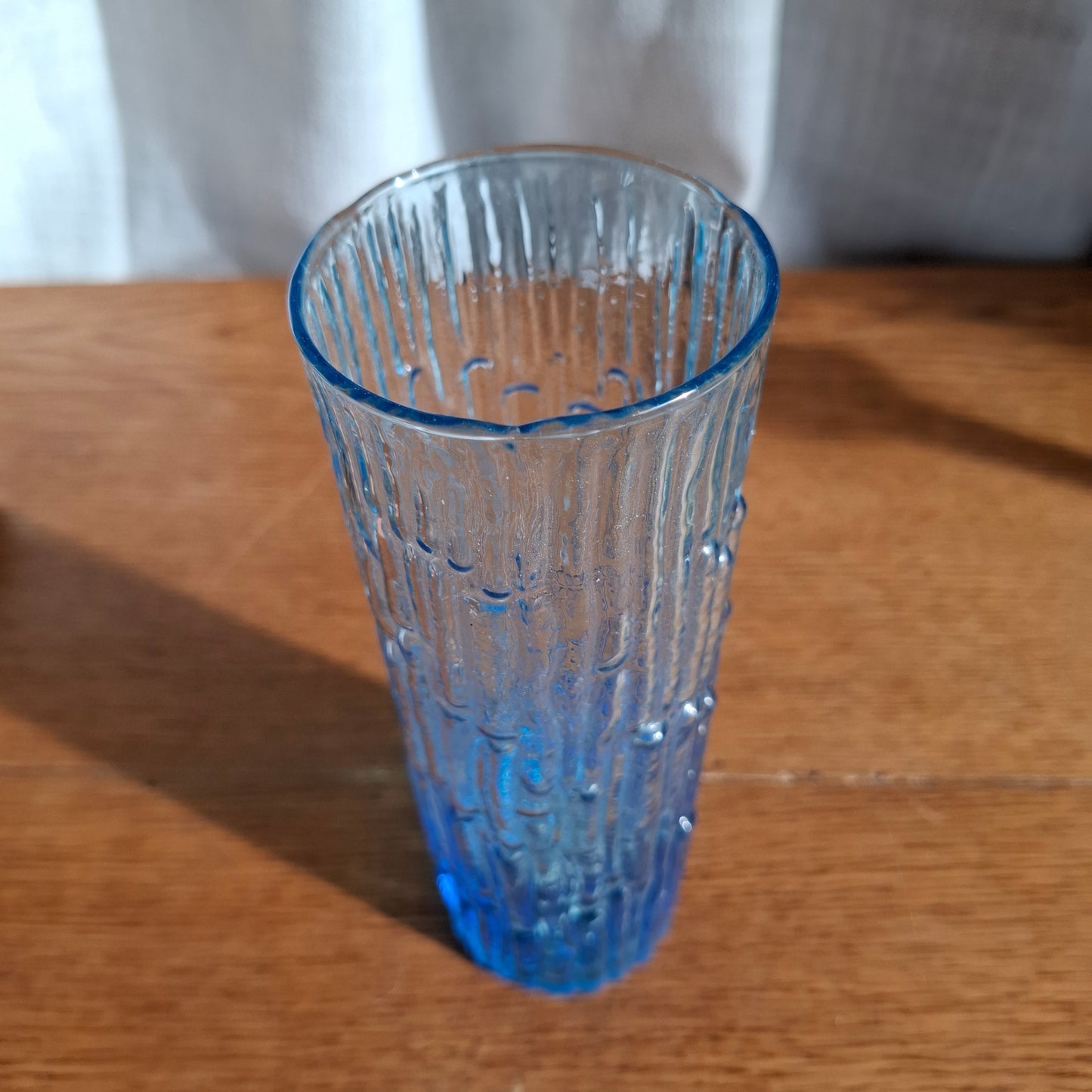 Kemple Cobalt Blue Bark Glass Vase or Highball