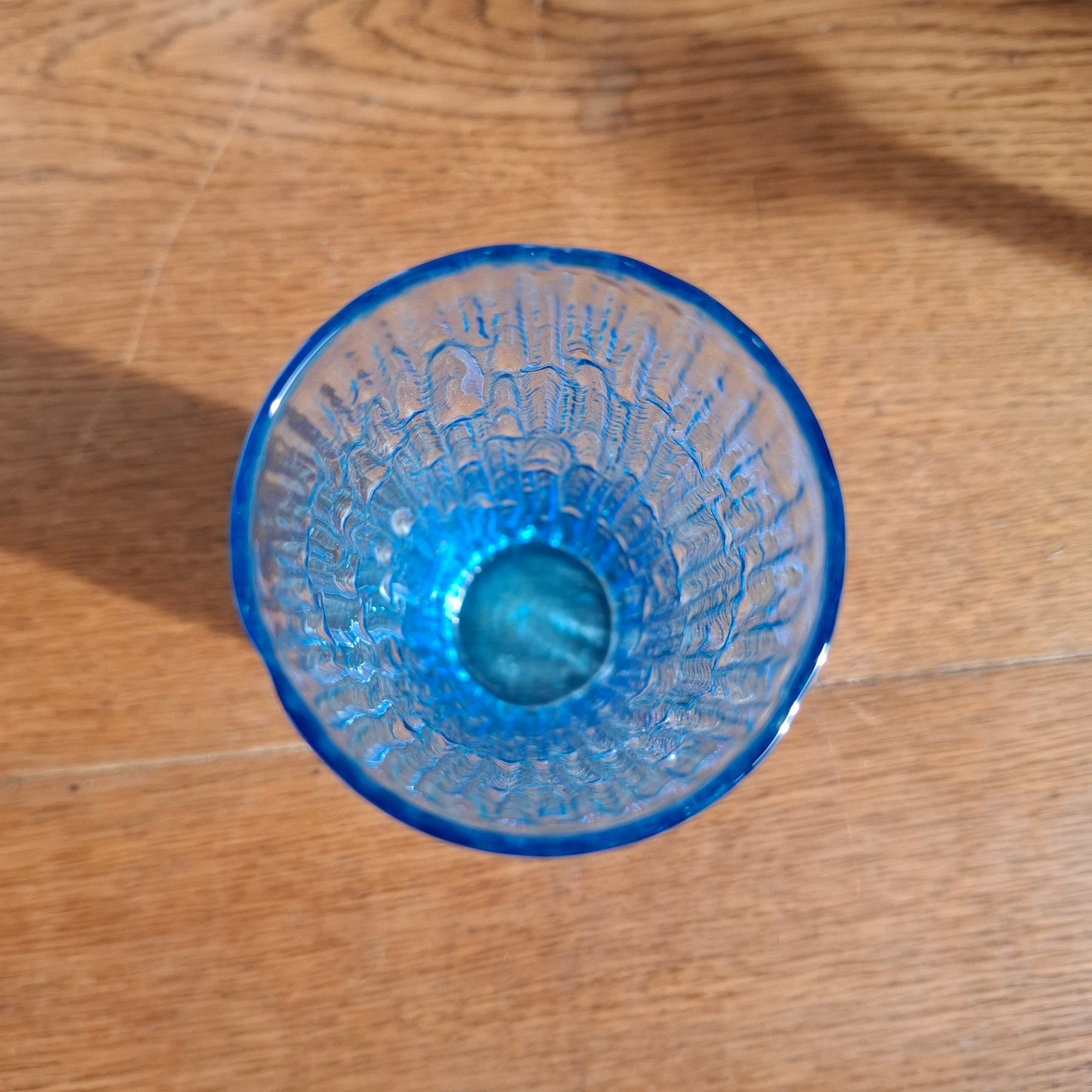 Kemple Cobalt Blue Bark Glass Vase or Highball
