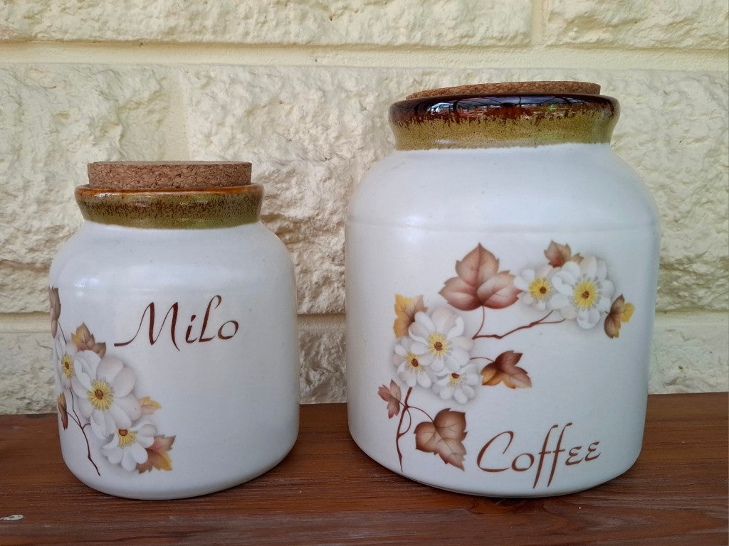 Kermiko Hazelwood Coffee & Milo Canisters