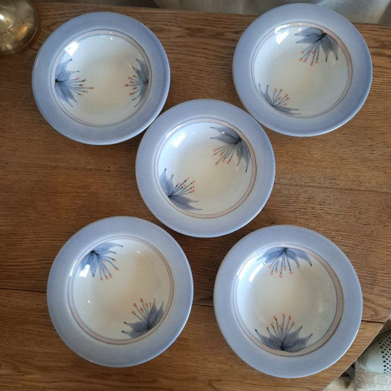 Vintage Killick Pottery Waiuku Breakfast Bowls Set of 5