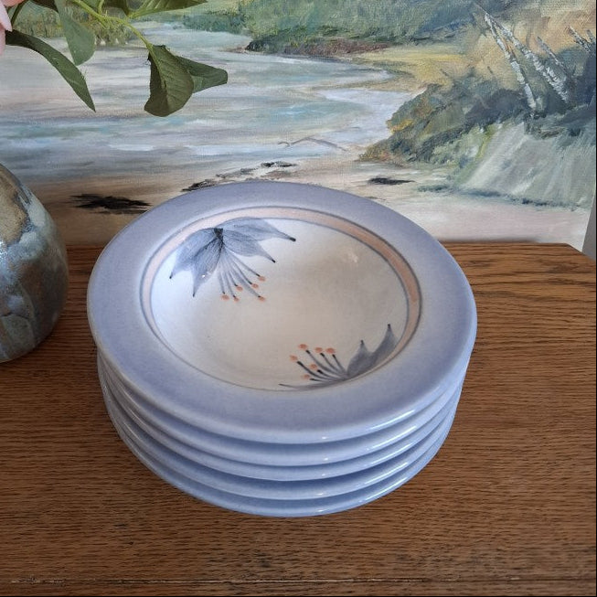 Vintage Killick Pottery Waiuku Breakfast Bowls Set of 5
