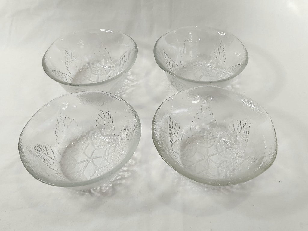 Swedish Art Glass Bowls by Kosta Boda Set of Four