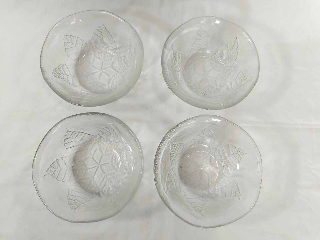 Swedish Art Glass Bowls by Kosta Boda Set of Four