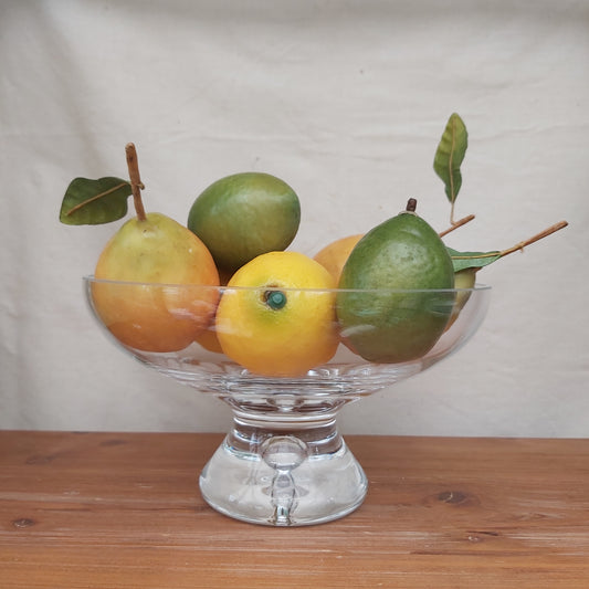 Krosno Poland Crystal Pedestal Bowl