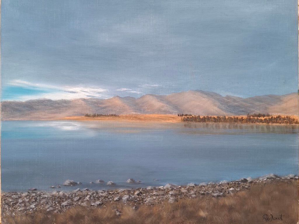 Painting of Lake Tekapo Signed Ridout