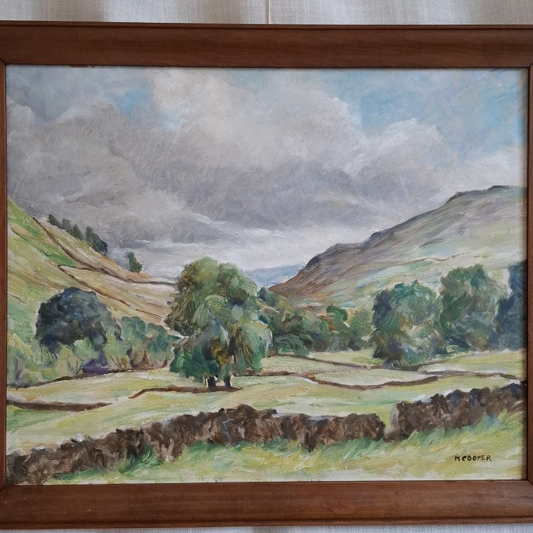 Rural English Landscape Painting Signed M Cooper