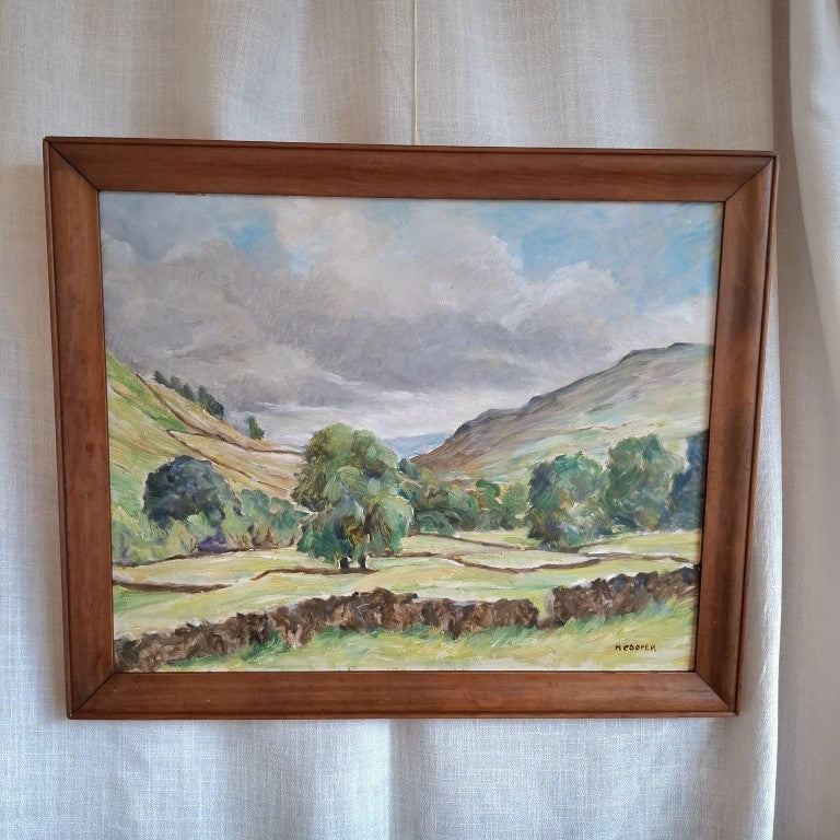 Rural English Landscape Painting Signed M Cooper