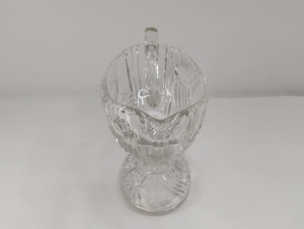 Libochovice Comet Oval Pressed Glass Sauce Boat