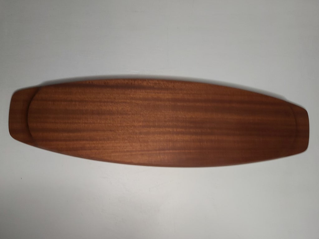 MCM Gondola Shaped Teak or Mahogany Tray