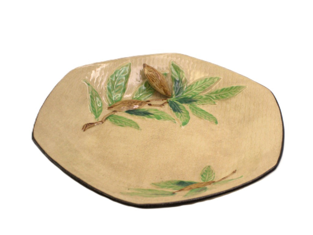 Maruhon Bowl with Almond Leaf Design - Vintage