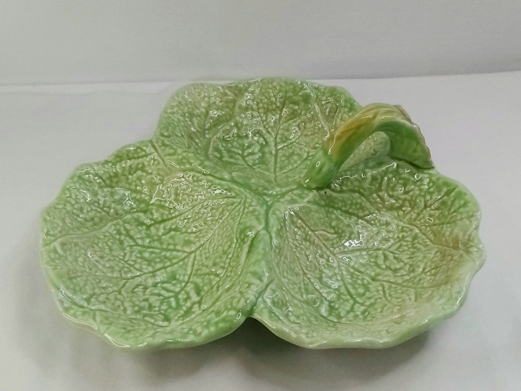 Melba Ware Majolica 3 Part Serving Dish With Handle