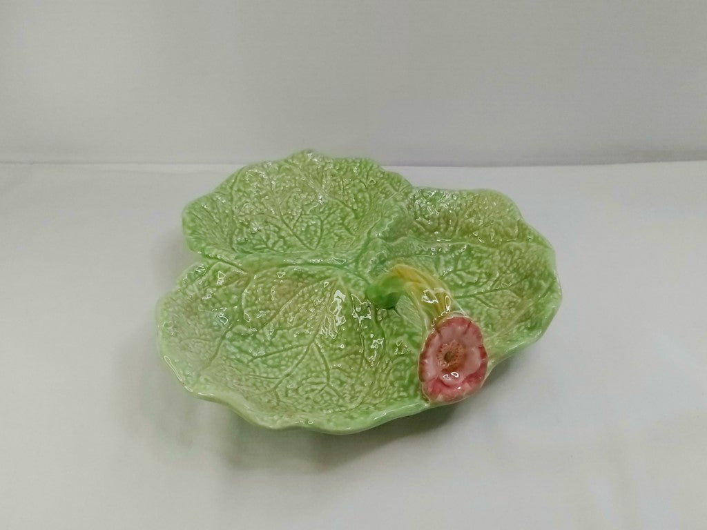 Melba Ware Majolica 3 Part Serving Dish With Handle