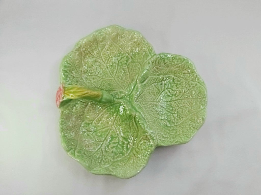 Melba Ware Majolica 3 Part Serving Dish With Handle