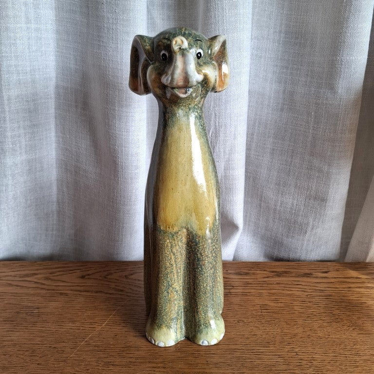 Tall Mid Century Stylised Elephant Figurine