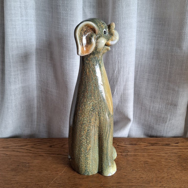 Tall Mid Century Stylised Elephant Figurine