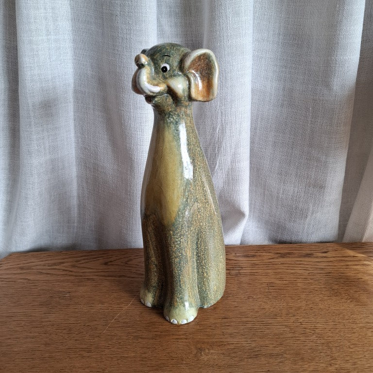 Tall Mid Century Stylised Elephant Figurine