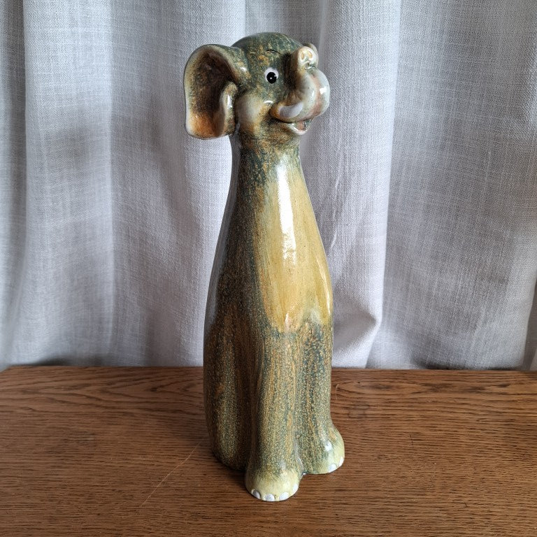Tall Mid Century Stylised Elephant Figurine