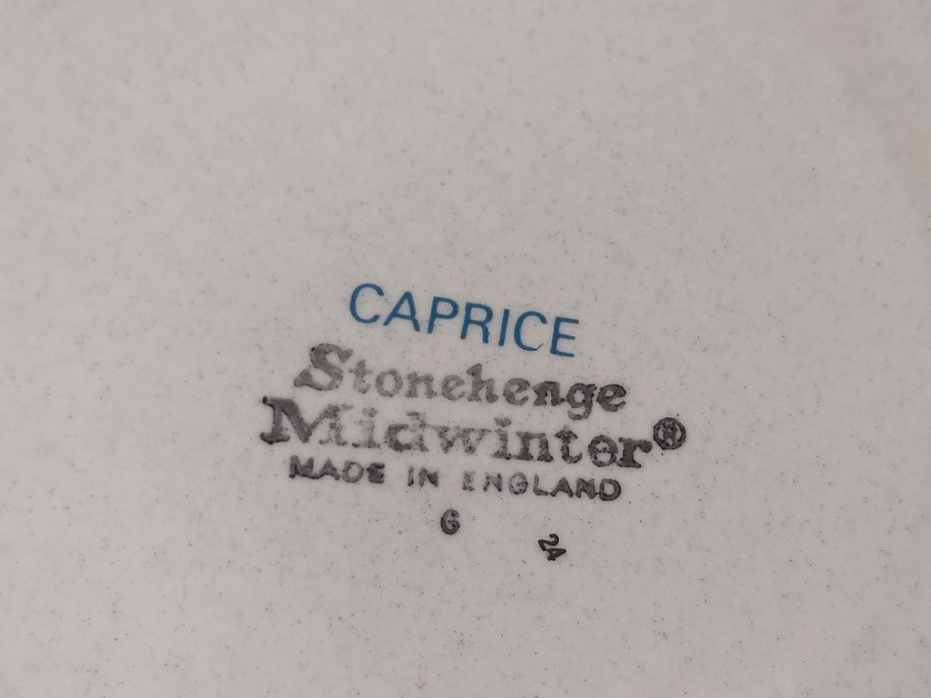 Vintage Midwinter Caprice Cup, Saucer & Side Plate