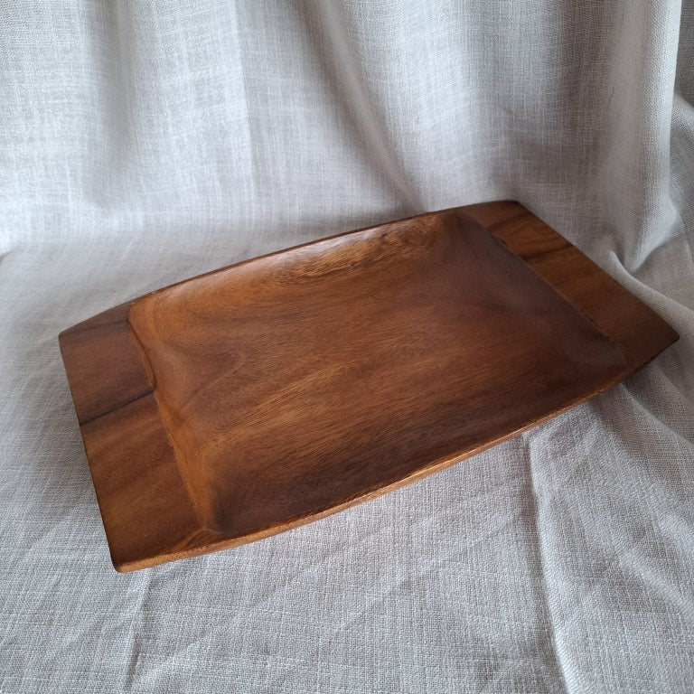 MCM Style Monkey Pod Wood Tray