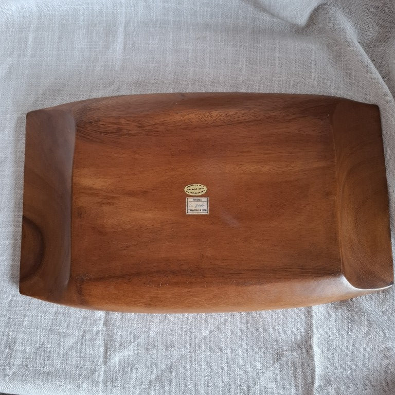 MCM Style Monkey Pod Wood Tray