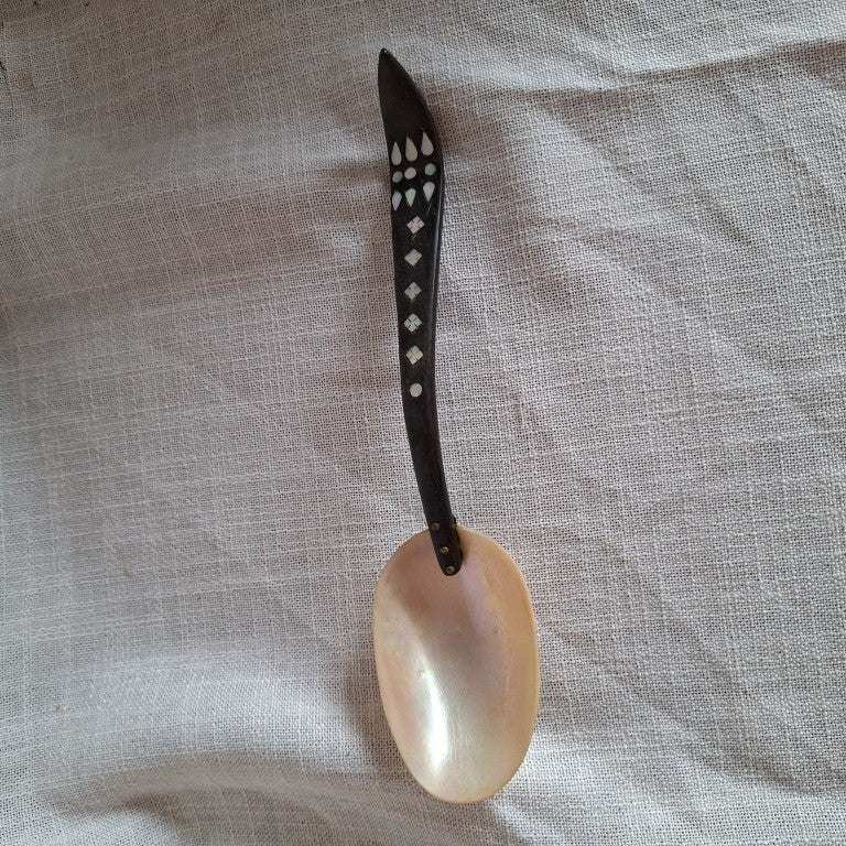 Victorian Mother of Pearl Serving Spoon
