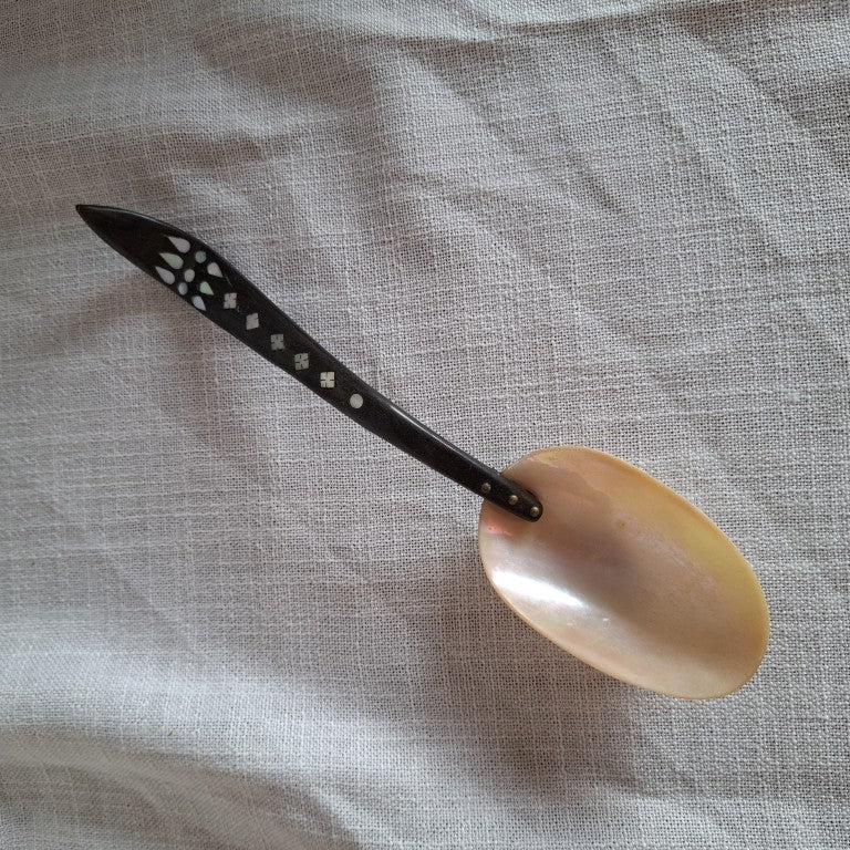 Victorian Mother of Pearl Serving Spoon