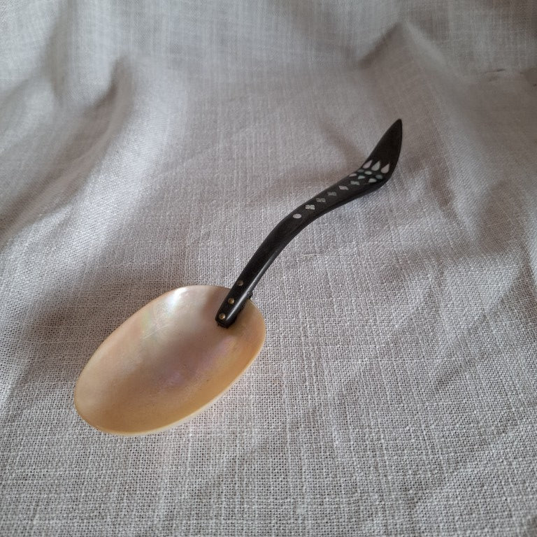 Victorian Mother of Pearl Serving Spoon