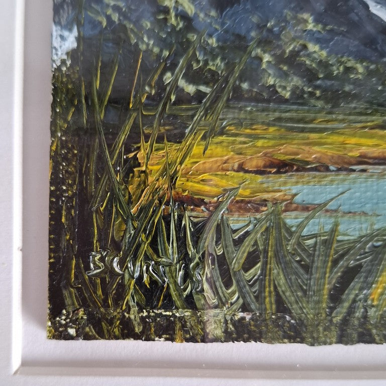 Vintage Oil Painting of Mt Talbot Signed B Curtis