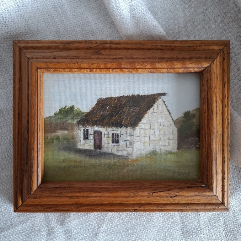 "Old Limestone Cottage" Original Oil Painting by D. Jekyll
