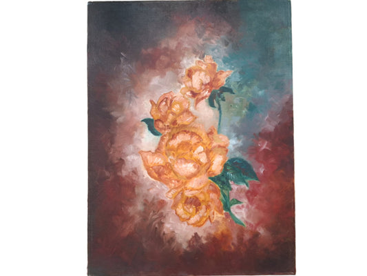 Original Vintage Painting of Roses