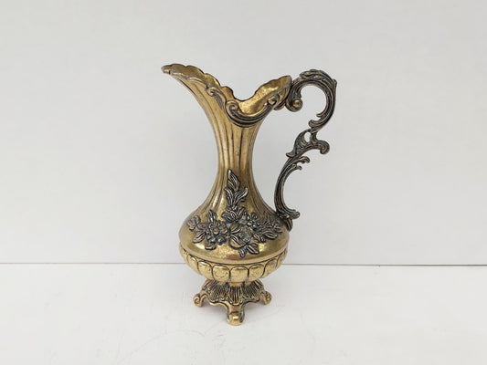 Ornate Italian Brass Pitcher / Vase