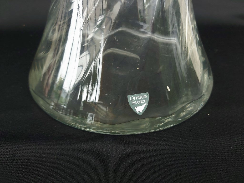 Orrefors Sweden Helena Optic Spiral Wine Carafe