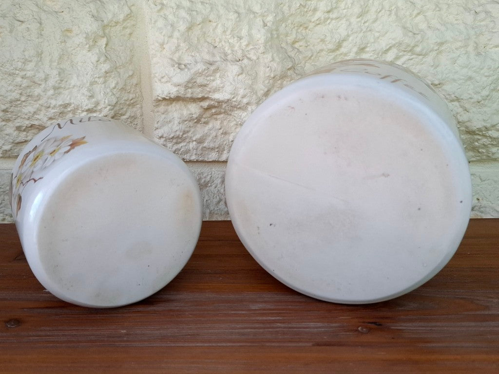 Pair of Kermiko Potteries Hazelwood Canisters