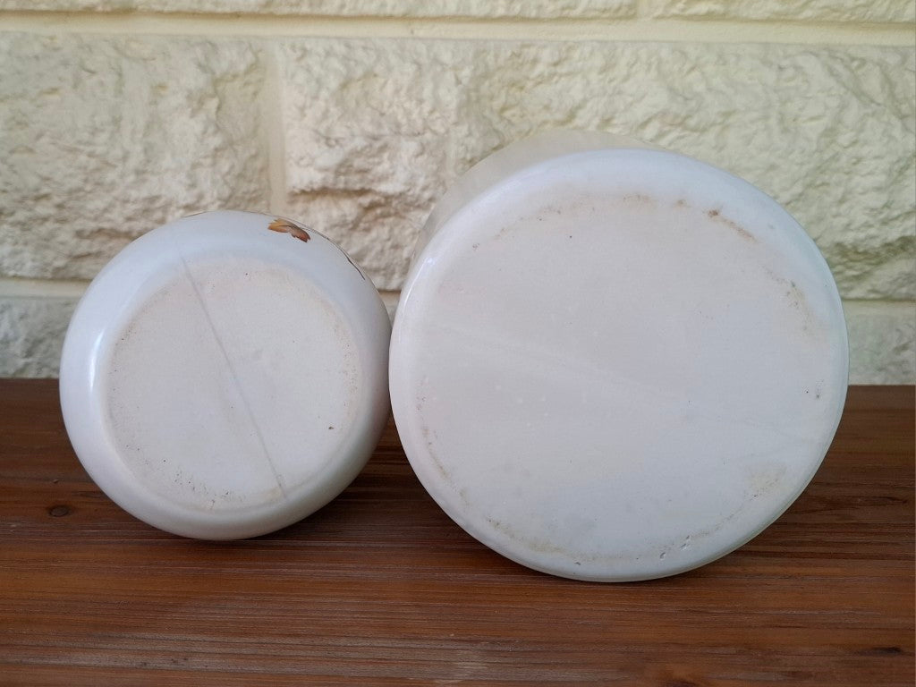 Pair of Kermiko Potteries Hazelwood Canisters