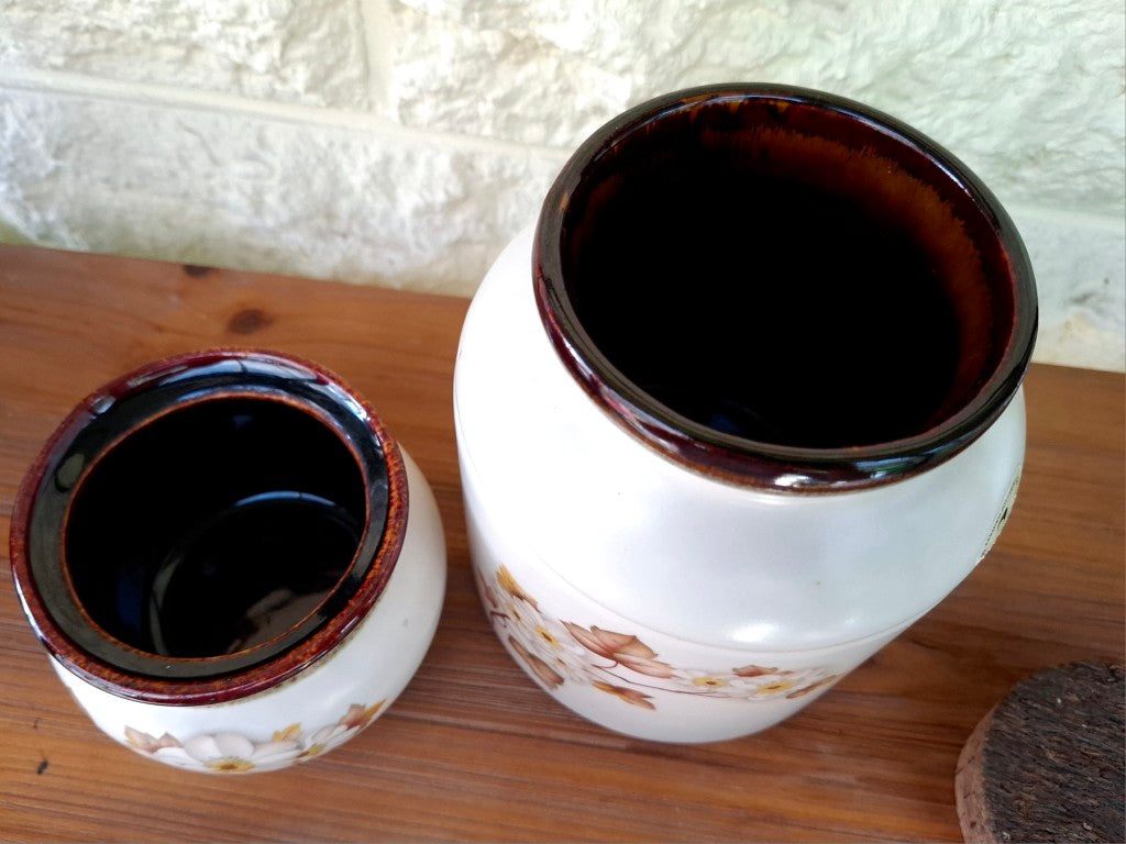 Pair of Kermiko Potteries Hazelwood Canisters
