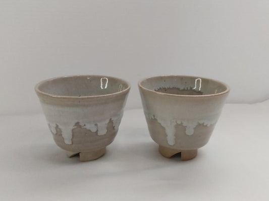 Pair of Studio Pottery Japanese Tea Cups