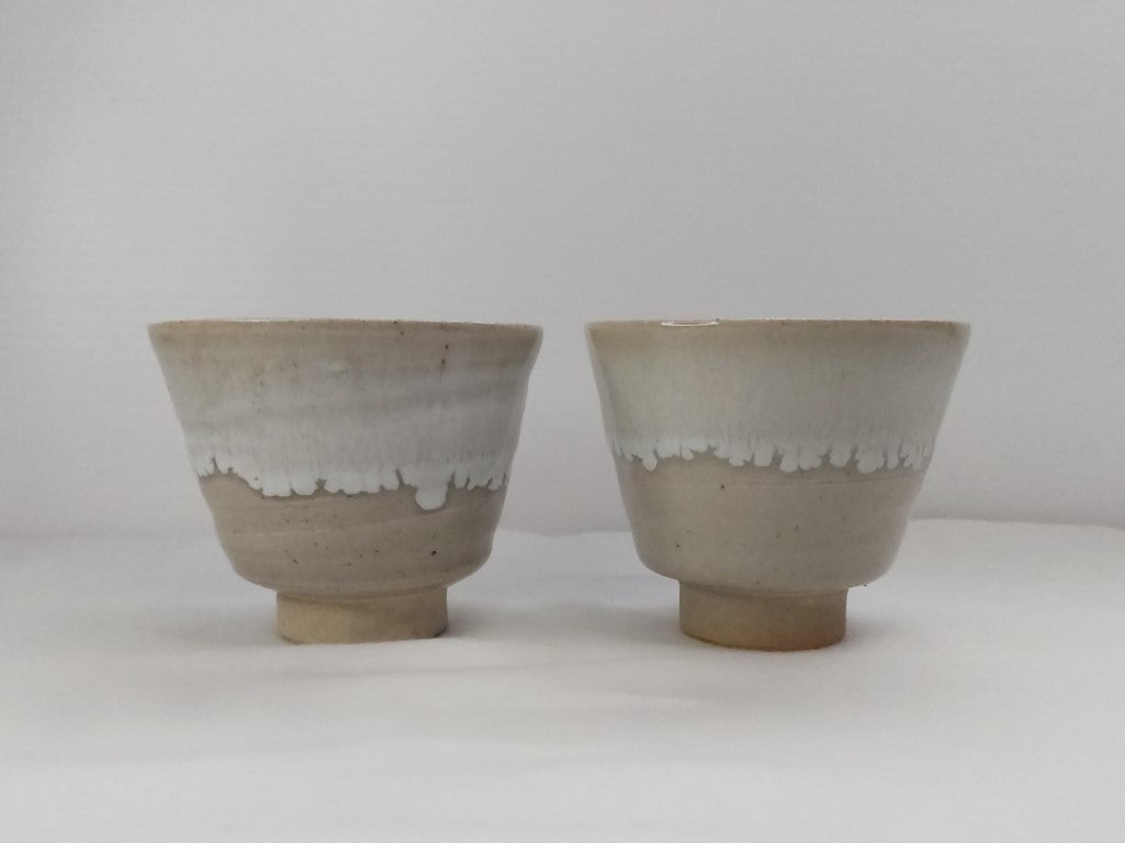 Pair of Studio Pottery Japanese Tea Cups