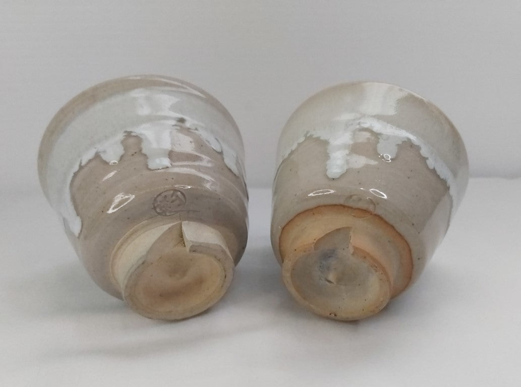 Pair of Studio Pottery Japanese Tea Cups